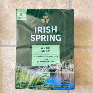 Irish Spring Aloe Mist Deodorant Bar Soap Fresh 12 Hour Protection  8 Count